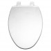 Bemis 7300SL 000 Hospitality Elongated Closed Front Plastic Toilet Seat with Whisper Close Hinges  White - B00DGGIS4A